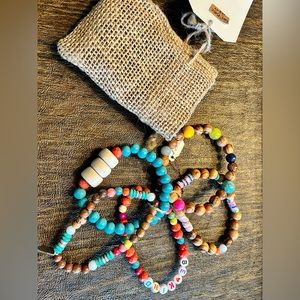 Be Kind bracelet stack
